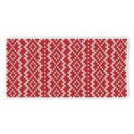 Geometric Knitted Pattern Print Beach Towel