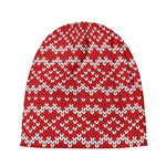 Geometric Knitted Pattern Print Beanie