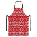 Geometric Knitted Pattern Print Bib Apron With Pocket