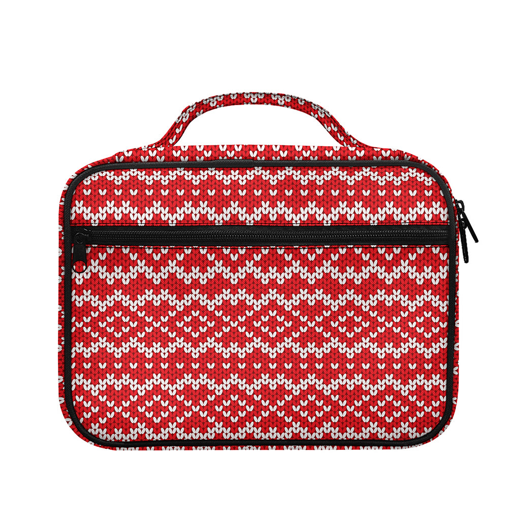 Geometric Knitted Pattern Print Briefcase Bible Bag