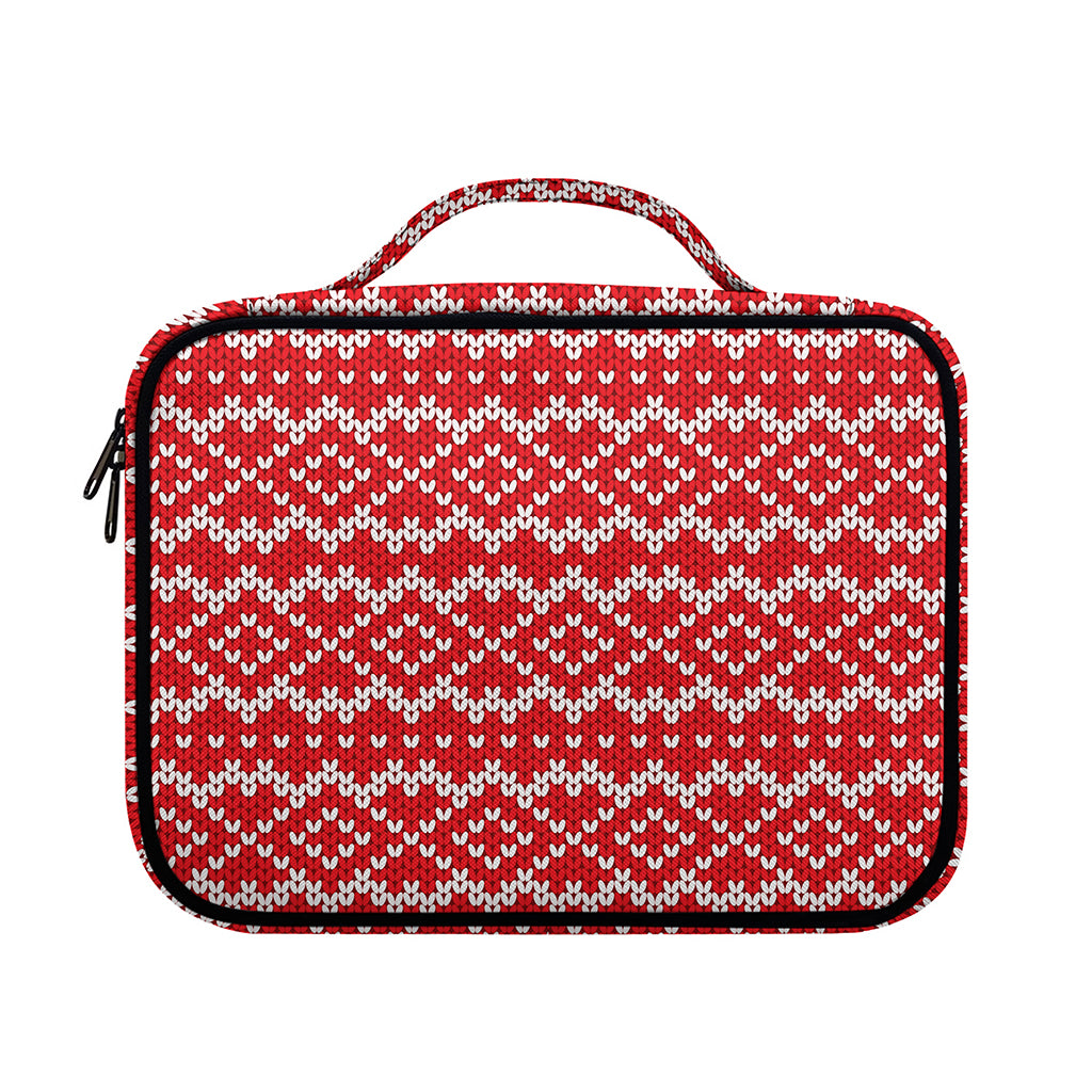 Geometric Knitted Pattern Print Briefcase Bible Bag