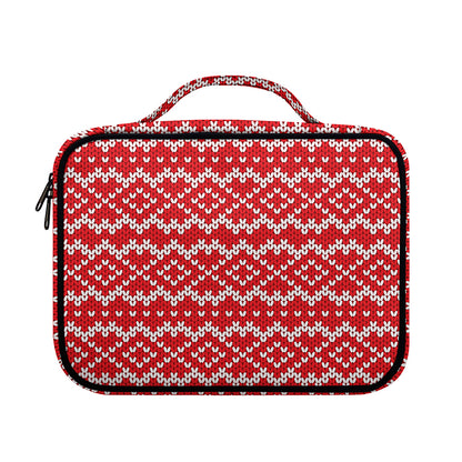 Geometric Knitted Pattern Print Briefcase Bible Bag