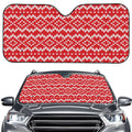 Geometric Knitted Pattern Print Car Windshield Sun Shade