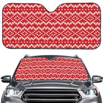 Geometric Knitted Pattern Print Car Windshield Sun Shade