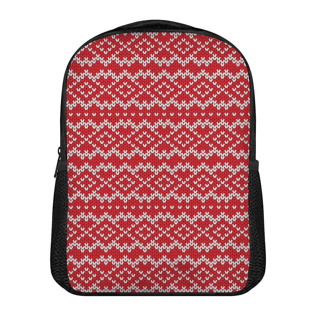 Geometric Knitted Pattern Print Casual Backpack