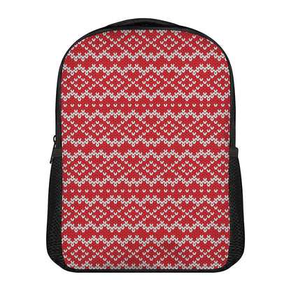 Geometric Knitted Pattern Print Casual Backpack