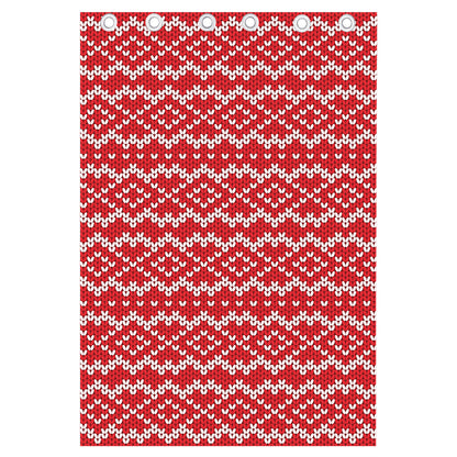 Geometric Knitted Pattern Print Curtain