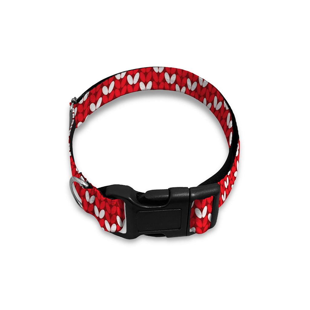 Geometric Knitted Pattern Print Dog Collar
