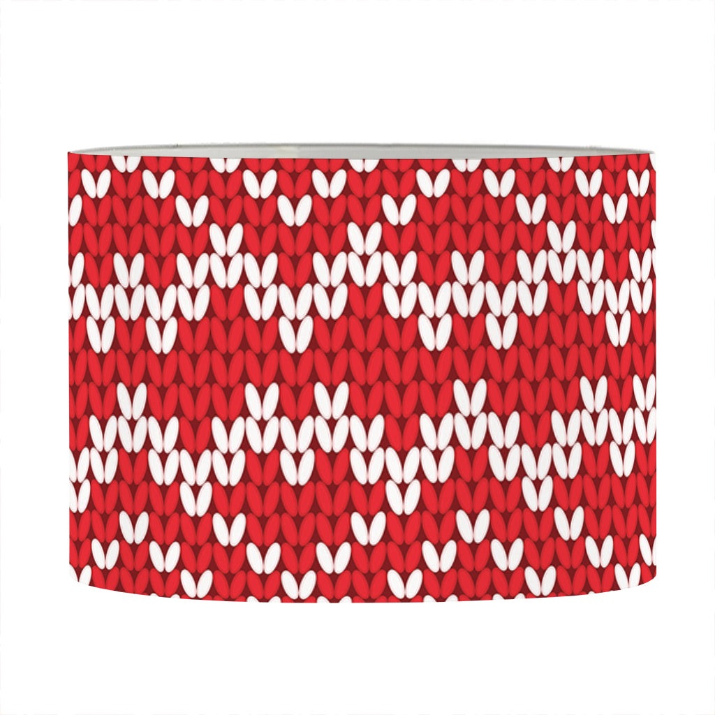 Geometric Knitted Pattern Print Drum Lamp Shade
