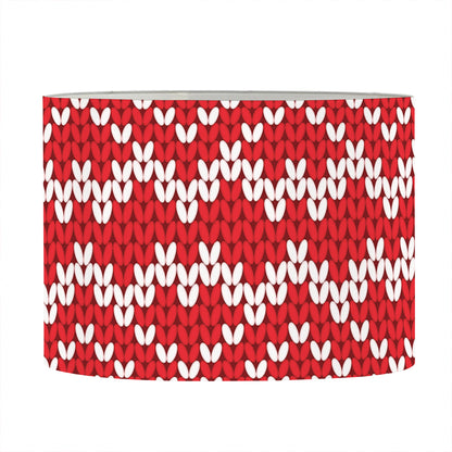 Geometric Knitted Pattern Print Drum Lamp Shade