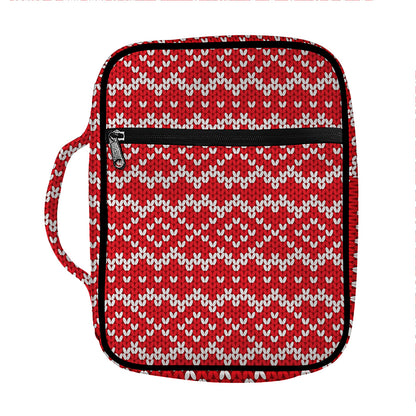 Geometric Knitted Pattern Print Front Pocket Bible Bag