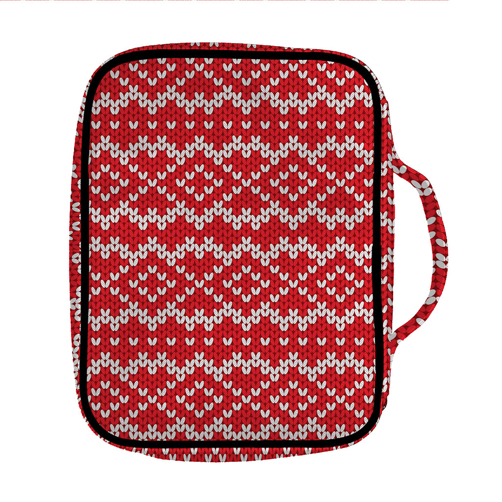 Geometric Knitted Pattern Print Front Pocket Bible Bag