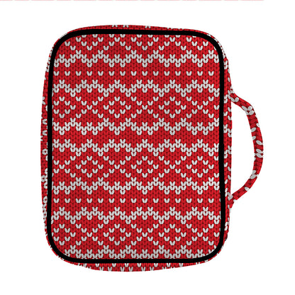 Geometric Knitted Pattern Print Front Pocket Bible Bag