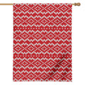 Geometric Knitted Pattern Print House Flag