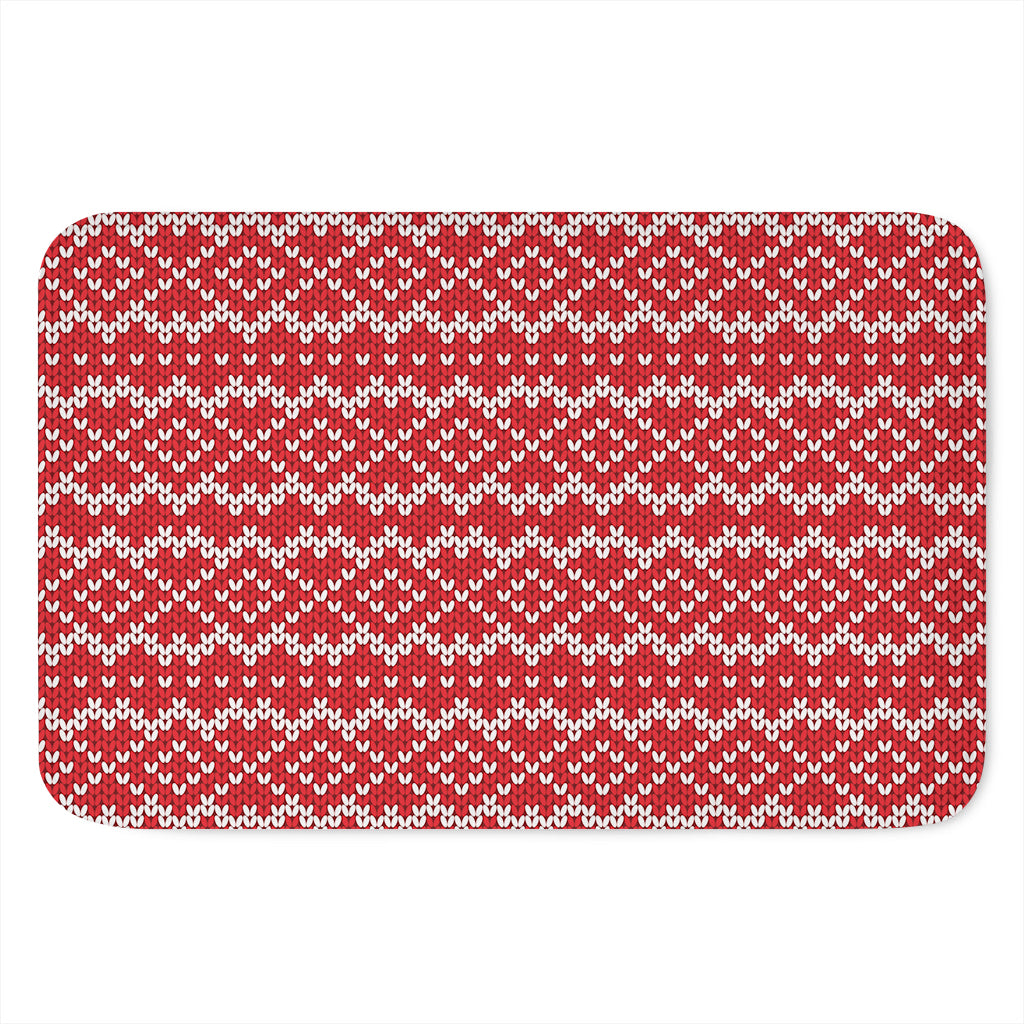Geometric Knitted Pattern Print Indoor Door Mat