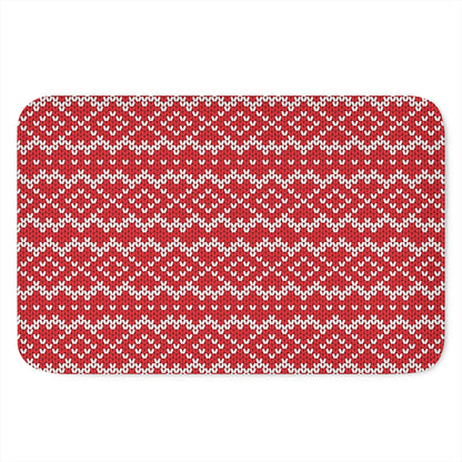 Geometric Knitted Pattern Print Indoor Door Mat
