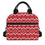 Geometric Knitted Pattern Print Insulated Lunch Bag