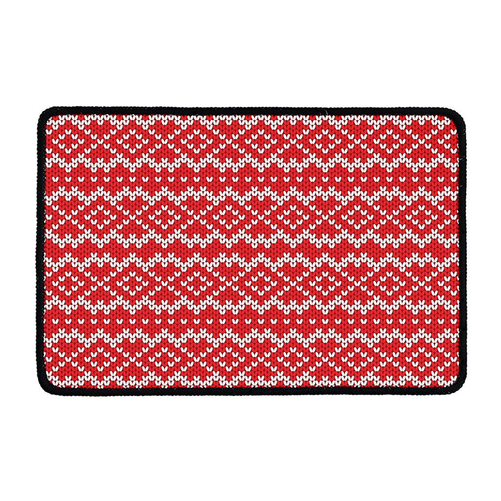 Geometric Knitted Pattern Print Kitchen Mat
