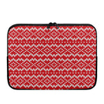 Geometric Knitted Pattern Print Laptop Sleeve