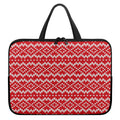 Geometric Knitted Pattern Print Laptop Sleeve With Handle