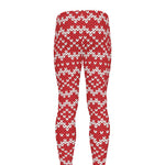 Geometric Knitted Pattern Print Men's leggings