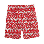 Geometric Knitted Pattern Print Men's Sports Shorts