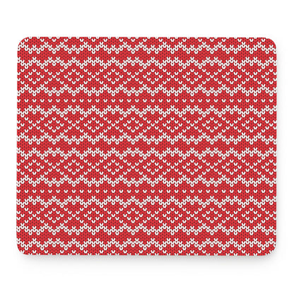Geometric Knitted Pattern Print Mouse Pad