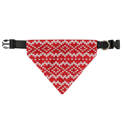 Geometric Knitted Pattern Print Over The Collar Dog Bandana