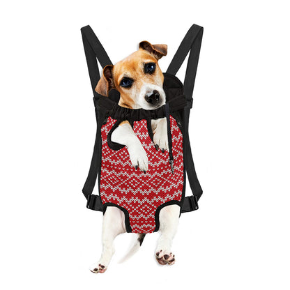 Geometric Knitted Pattern Print Pet Carrier Backpack