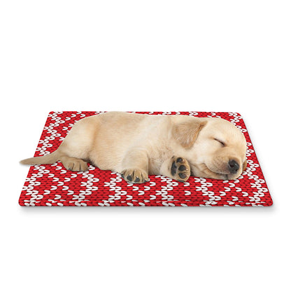 Geometric Knitted Pattern Print Pet Cooling Mat Cover
