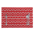 Geometric Knitted Pattern Print Placemat