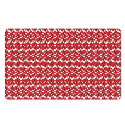 Geometric Knitted Pattern Print Polyester Doormat