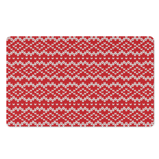 Geometric Knitted Pattern Print Polyester Doormat