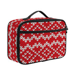 Geometric Knitted Pattern Print Portable Lunch Bag