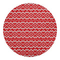 Geometric Knitted Pattern Print Round Blanket