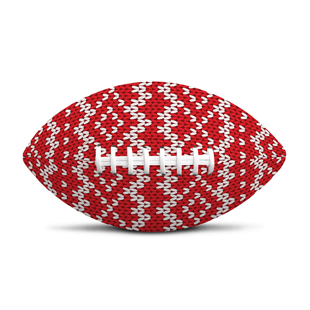 Geometric Knitted Pattern Print Rugby Ball