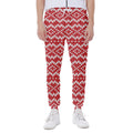 Geometric Knitted Pattern Print Joggers