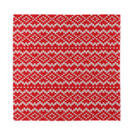 Geometric Knitted Pattern Print Silk Bandana