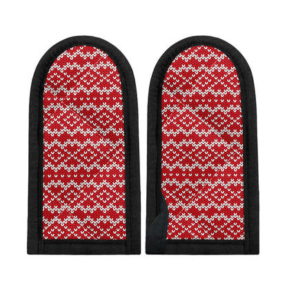 Geometric Knitted Pattern Print Skillet Handle Cover