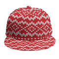Geometric Knitted Pattern Print Snapback Cap