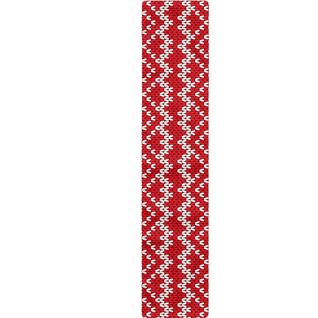 Geometric Knitted Pattern Print Table Runner