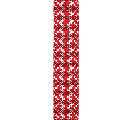 Geometric Knitted Pattern Print Table Runner