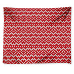 Geometric Knitted Pattern Print Tapestry