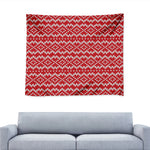 Geometric Knitted Pattern Print Tapestry