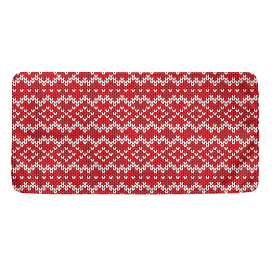 Geometric Knitted Pattern Print Towel