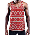 Geometric Knitted Pattern Print Men's Workout Tank Top