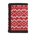 Geometric Knitted Pattern Print Trifold Wallet
