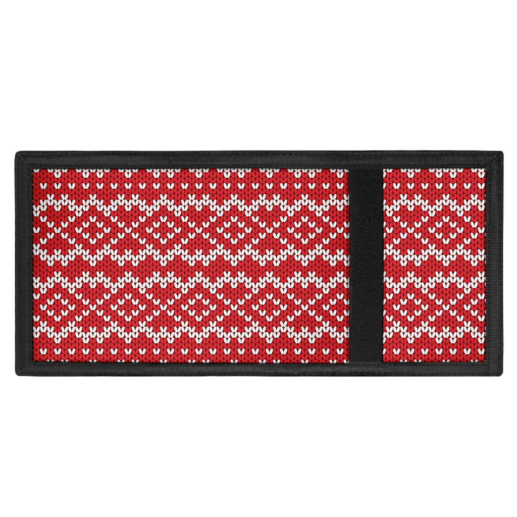 Geometric Knitted Pattern Print Trifold Wallet