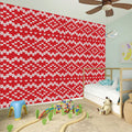 Geometric Knitted Pattern Print Wall Sticker