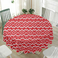 Geometric Knitted Pattern Print Waterproof Round Tablecloth